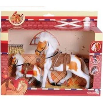 Dětské zboží Kůň Champ Beauty s hříbětem, 19 + 11cm - bílo rezavý