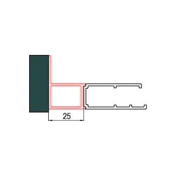 RONAL Rozšiřovací profil 25 mm pro dveře D22SK a D22S3 AD222.06.SM1