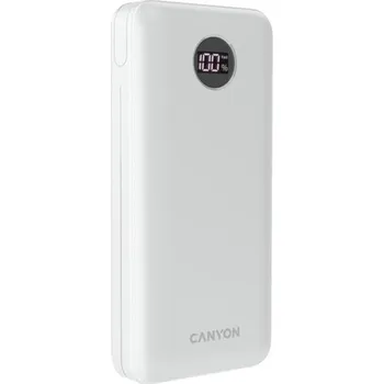 Powerbanka Canyon CNE-CPB2002W CANYON powerbanka PB-2002, 20000mAh Li-poly QC&PD, display, In USB-C, Out 1x USB-C + 2x USB-A, bílá