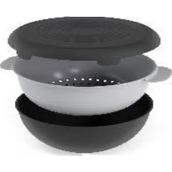 Miska kuchyňská UH 3L.,cedník, poklice sada, mix barev