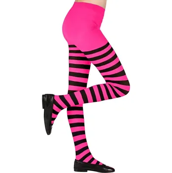 Dámské punčochy Dívčí pruhované punčocháče, růžové - Pro věk 4-6 let