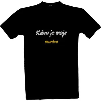 Pánská móda Tričko s potiskem káva je moje mantra #2 pánské