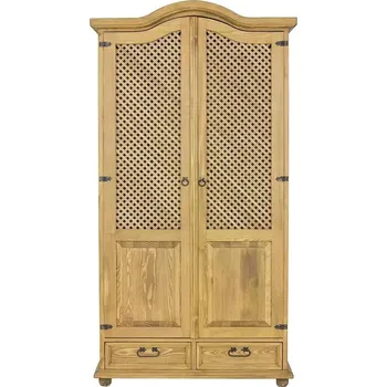 Komoda Masivní šatní skříň CORDOBA Slim SZY106 policová Barevné provedení: Světlý vosk K01