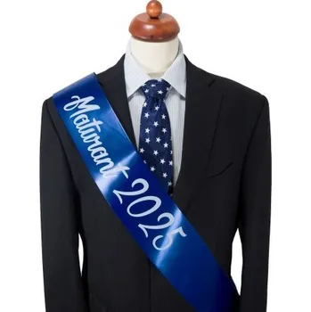 Party dekorace Maturitní šerpa ultramarínová modrá - saténová