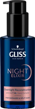 Vlasová regenerace Schwarzkopf Gliss Night Elixir Overnight Reconstruction 100 ml