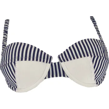 Podprsenka Dámská podprsenka 00CGUH-00PHS-01 proužky - Diesel bílomodrý proužek 75B