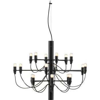 Flos A1351031 2097-18, luxusní matně černý lustr, 18x15W E14 mléčná, prům. 69cm, výška 51cm