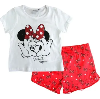 Dívčí pyžamo Bílo-červené dívčí pyžamo Minnie Mouse Velikost: 116