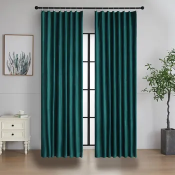 4Home Zatemňovací závěs s kroužky Paris tmavě zelená, 150 x 250 cm