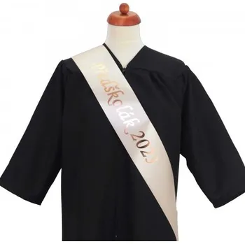 Party dekorace Šerpa pro předškoláky smetanová - saténová