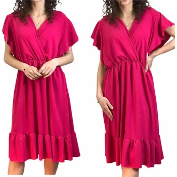 Dámské šaty Letní šaty s volánkem Barva: ružová