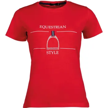 Dámské tričko HKM Triko Equine Sports HKM, dámské, red XL