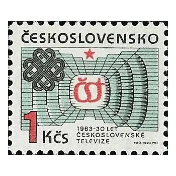 Poštovní známka 30 let Čs. televize - čistá - č. 2583