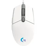 Logitech herní myš G102 LIGHTSYNC/ optická/ 6 tlačítek/ 8000dpi/ USB/ bílá