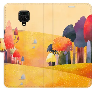 Pouzdro na mobilní telefon Flip pouzdro iSaprio - Xiaomi Redmi Note 9 Pro / Note 9S - Autumn Forest - kapsičky na karty (Knížkový flip kryt, obal, pouzdro iSaprio na mobil Xiaomi Redmi Note 9 Pro / Note 9S - Autumn Forest - 360° ochrana telefonu, přihrádka na karty a hotovost, funk