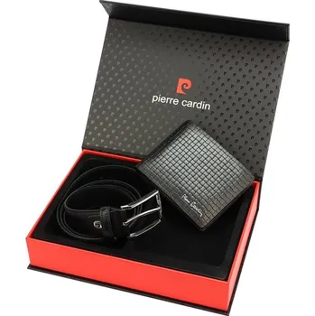 Peněženka Pierre Cardin pánská dárková sada peněženka s páskem Brest, Délka 130 cm Pierre Cardin ZG-112