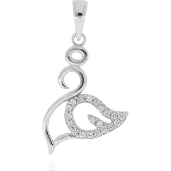 Přívěsek Zlato-klenoty.cz Zlatá labuť - 549 bílá