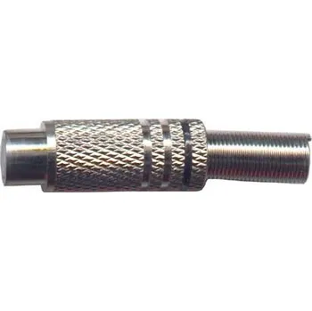 Síťový kabel CINCH zdířka kabelová kovová,černý proužek