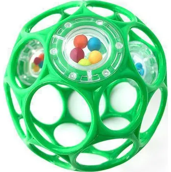 Bright Starts Míček OBALL RATTLE s chrastítkem 10 cm Zelená