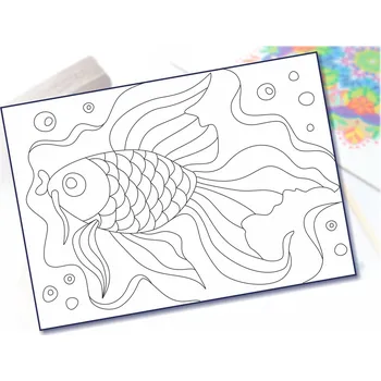 Radost v písku Šablona na pískování zlatá rybka Varianta: A5 (148 x 210 mm)