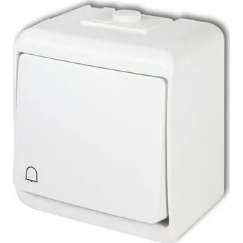 Tlačítko OFF-(ON) zvonkové nástěnné, IP54, bílé, Karlik