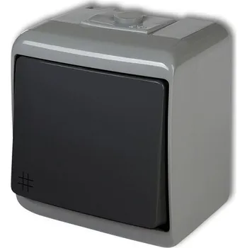 vypínač Vypínač č.7 nástěnný, IP54, grafitový, Karlik