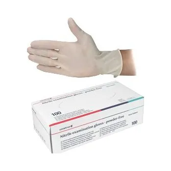 Vyšetřovací rukavice Rukavice nest.vyš.CVET nitril S/100ks bez pudru, bílé