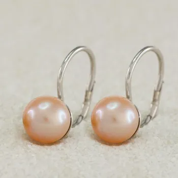 Náušnice Perlové náušnice Elen růžová