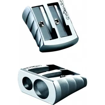 Ořezávátko Ořezávátko Keyroad dvojité, kovové, stříbrné