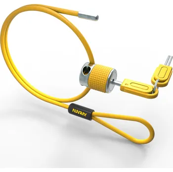 Zámek na kolo Multifunkční kabelový zámek / zámek na motocyklovou přilbu AUVRAY MULTIFUNCTION LOCK D4 X L délka 90 cm