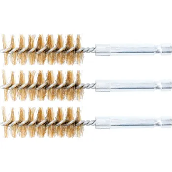 Brusný kartáč BGS Kartáče mosazné, sada 3 ks, 18 mm, 6.3 mm (1/4") Drive, 3 pcs.