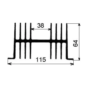 Polovodič Chladič Al ZH0137 115x64x3000mm