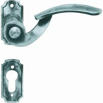 Dveřní kování MP KOVANI MP kování LR - TILLY - R ovál (kovaná šedá) Provedení: PZ (klika/klika, zámek FAB)