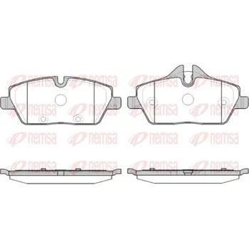 Brzdová destička Sada brzdových destiček, kotoučová brzda REMSA 1131.30