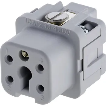 Elektrická zásuvka Amphenol C146 10B004 002 4-1 konektorová vložka, zásuvka Heavy|mate® C146 Počet kontaktů 4 + PE 1 ks