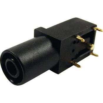 Elektrická zásuvka Cliff FCR7350B bezpečnostní laboratorní zásuvka zásuvka, zahnutá Ø pin: 4 mm černá 1 ks