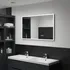 Zrcadlo Koupelnové LED zrcadlo s dotykovým senzorem a zobrazením času 100 x 60 cm