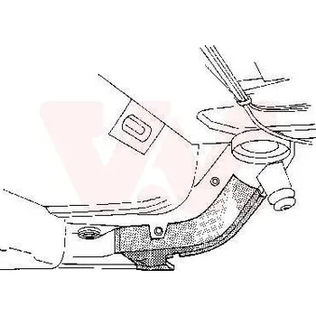 Příslušenství karosérie Podélný nosník VAN WEZEL 3003.28