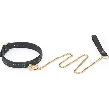 BDSM obojek Obojek s vodítkem Liebe Seele Shining Girl černý - s kupónem KUP15 cena 1249 Kč + extra diskrétní expedice