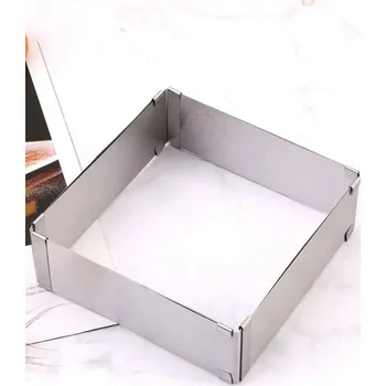 Forma na pečení AK Nerezová nastavitelná dortová forma čtverec-obdelník (výška 5cm)