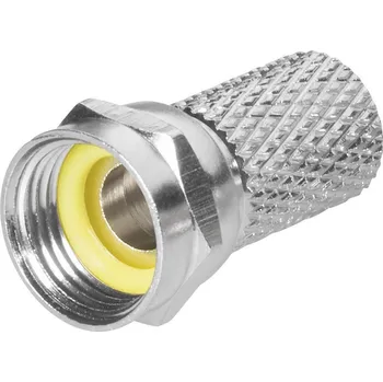 TRU COMPONENTS TC-2520040 F konektor S pryžovým těsněním Připojení kabelu: F zástrčka Průměr lanka: 6.8 mm 100 ks