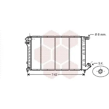 Chladič motoru Chladič, chlazení motoru VAN WEZEL 09002138