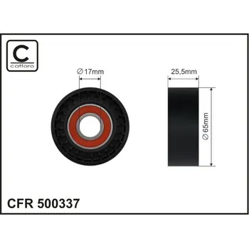 Napínací kladka, žebrovaný klínový řemen Caffaro 500337