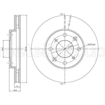 Brzdový kotouč Brzdový kotouč METELLI 23-0573