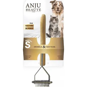 Kartáč pro zvířata Anju Beauté trimovací hrablo profesionální péče o hustou srst velikost S