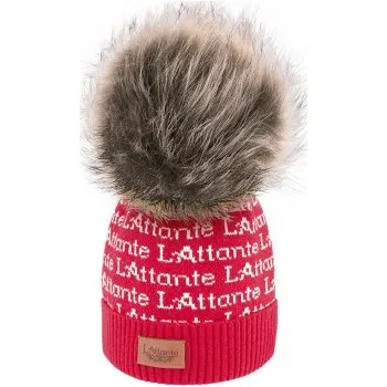 Kojenecká čepice Dětská čepice Lattante s bambulí, červená Velikost: M