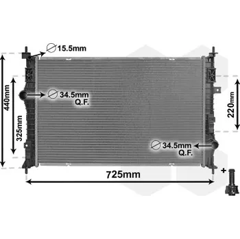 Chladič motoru Chladič, chlazení motoru VAN WEZEL 09012710