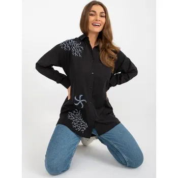 Dámská košile Dámská košile se zapínáním na knoflíky oversize BLANKA černá