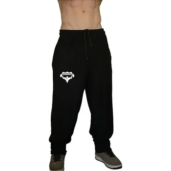 Tepláky logo Superhuman - černá/bílá Černá S