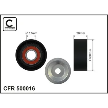 Napínací kladka, žebrovaný klínový řemen Caffaro 500016